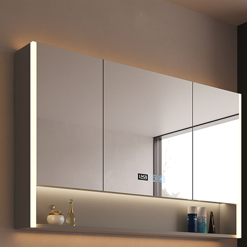 Home Bathroom Organizer - Luxuriöser Moderner Badezimmerschrank Holzdekorationen Make-up-Regale Schrank