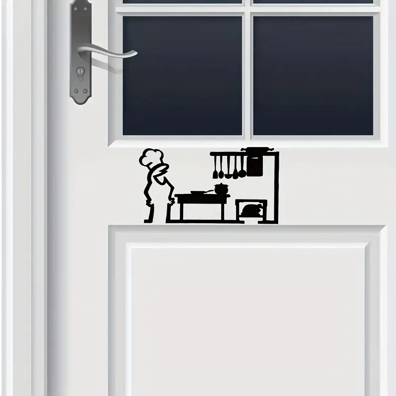 Home Bathroom Door Signs - 1 Stück La Linea minimalistische Line-Art-Aufkleber,