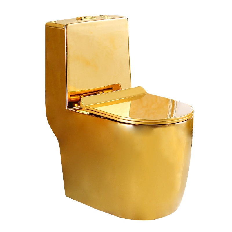 Home Bathroom Ware - Königliches Luxus-WC-Set, moderne Sanitärkeramik, vergoldete Keramik,