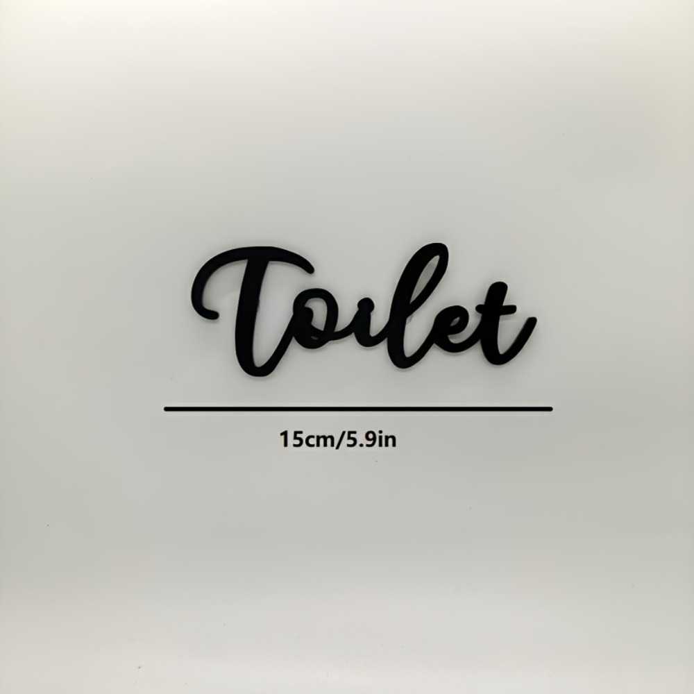 Home Bathroom Door Signs - CIFBUY Modernes Kunststoff-Buchstabenschild, Richtungs-Türschild, unregelmäßig, rahmenlos,
