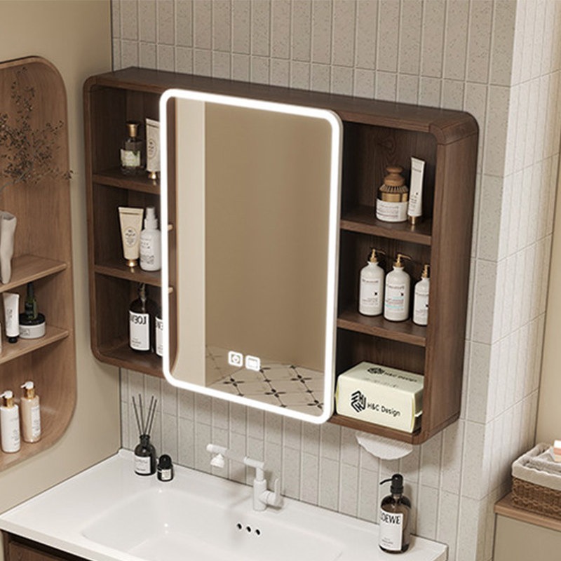 Home Bathroom Design - Spiegel-Toilettenschrank, Badezimmerschrank, Regale, platzsparendes Eckdesign, moderner