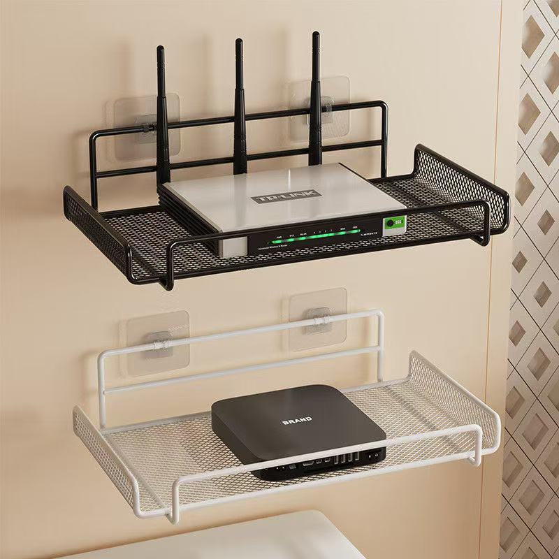 Home Bathroom Organizer - Wandhalterung für Router ohne Bohren, Metallgitter,