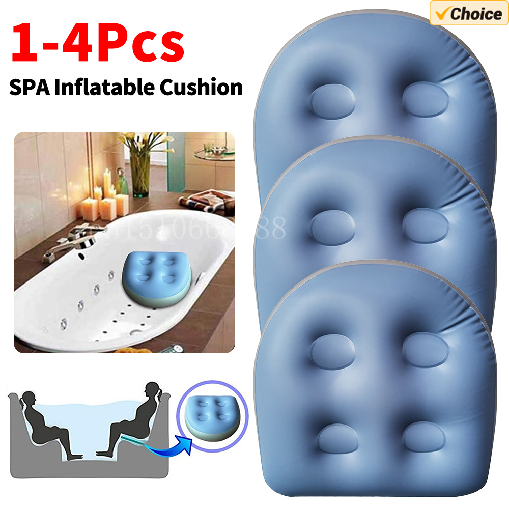 Bathtub Pillow Inflatable - 1-4 PCS SPA Aufblasbare Kissen Badewanne