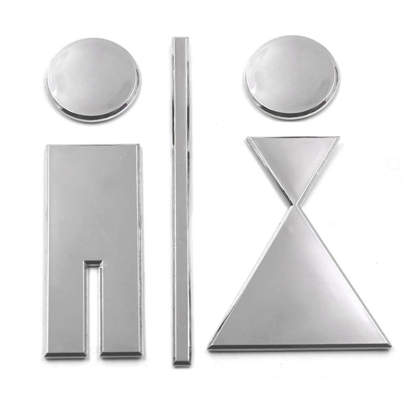 Home Bathroom Door Signs - Acryl-Klebeschild für Herren- und Damen-WC, Toilettentürschild