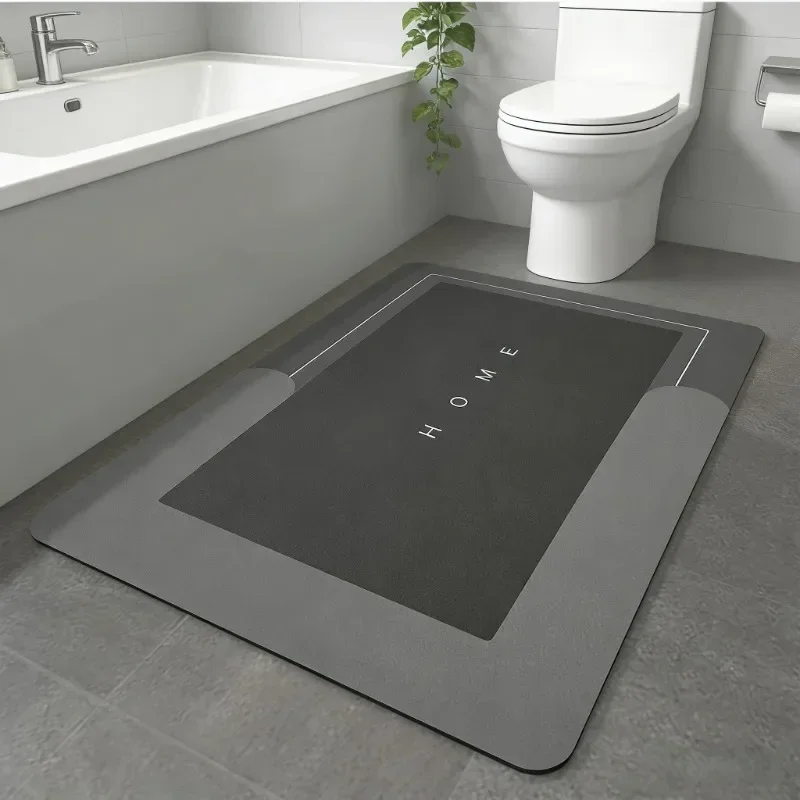 Non Slip Bath Mat - Rutschfeste Diatomeen-Badematte mit Starker Wasseraufnahme, Schnelltrocknend,