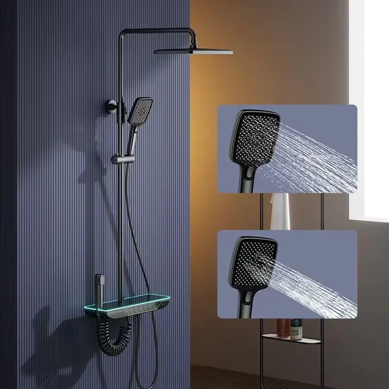 Home In Bathroom - Intelligentes digitales Thermostat-Duschset aus Messing mit