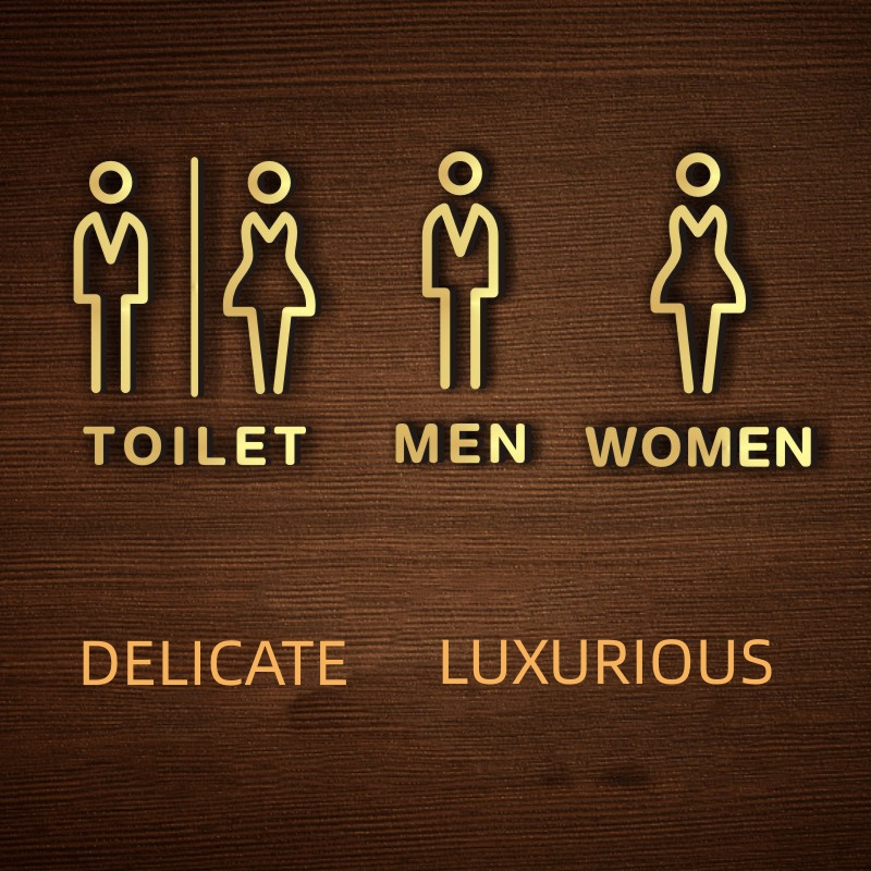 Nordisches Silber Mattes WC-Sc – Home Bathroom Door Signs Bewertung und Preis