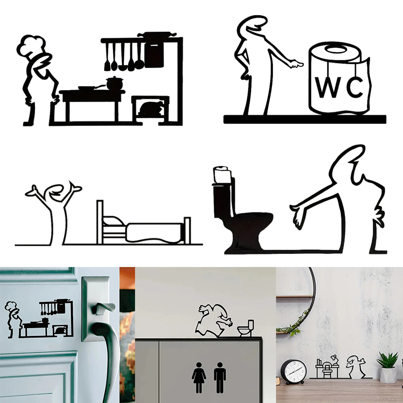 1 Stück La Linea minimalistisc – Home Bathroom Door Signs Bewertung und Preis