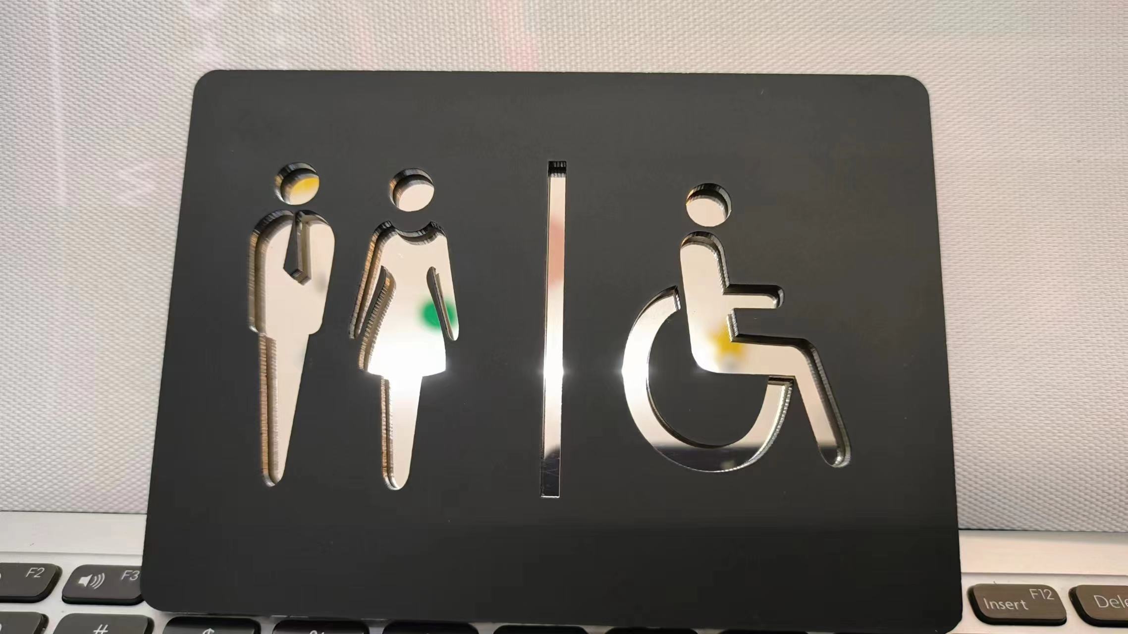 Mattschwarz Gold Toilettenschi – Home Bathroom Door Signs Bewertung und Preis