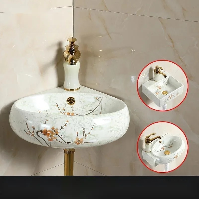 Keramik-Eckwaschbecken, dreiec – Home Bathroom Design Bewertung und Preis