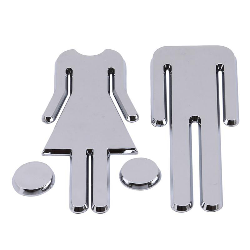 3d Acryl spiegel Toiletten tür – Home Bathroom Door Signs Bewertung und Preis