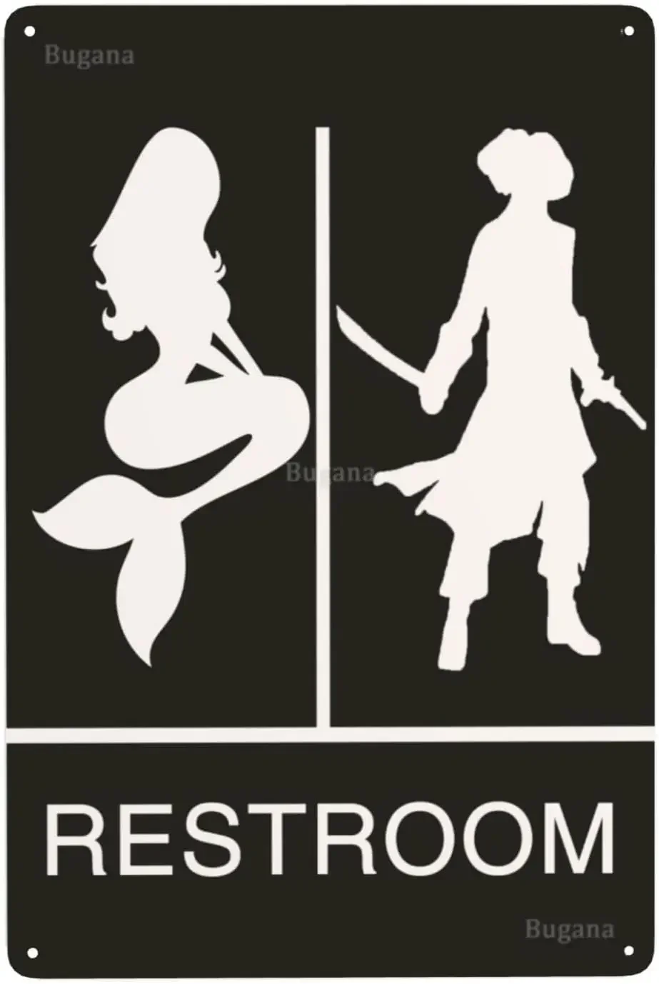 Meerjungfrau-Piraten-Toiletten – Home Bathroom Door Signs Bewertung und Preis