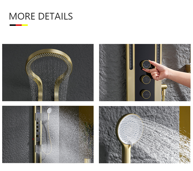 Gebürsteter Gold-Regenduschkop – Shower Head Rain Bewertung und Preis