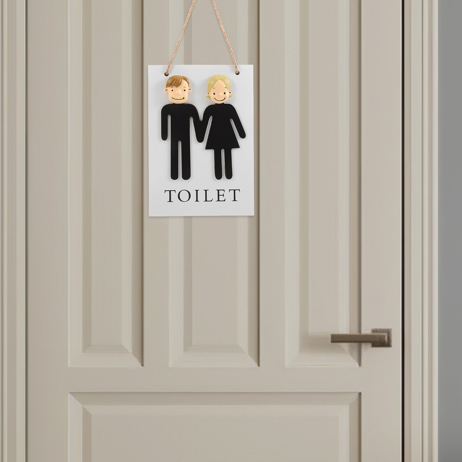 Natürliche Holz-Badezimmertürs – Home Bathroom Door Signs Bewertung und Preis